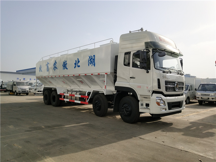 湖北傲農(nóng)畜牧訂購(gòu)程力集團(tuán)東風(fēng)天龍前四后八40立方（20噸）散裝飼料車(chē)